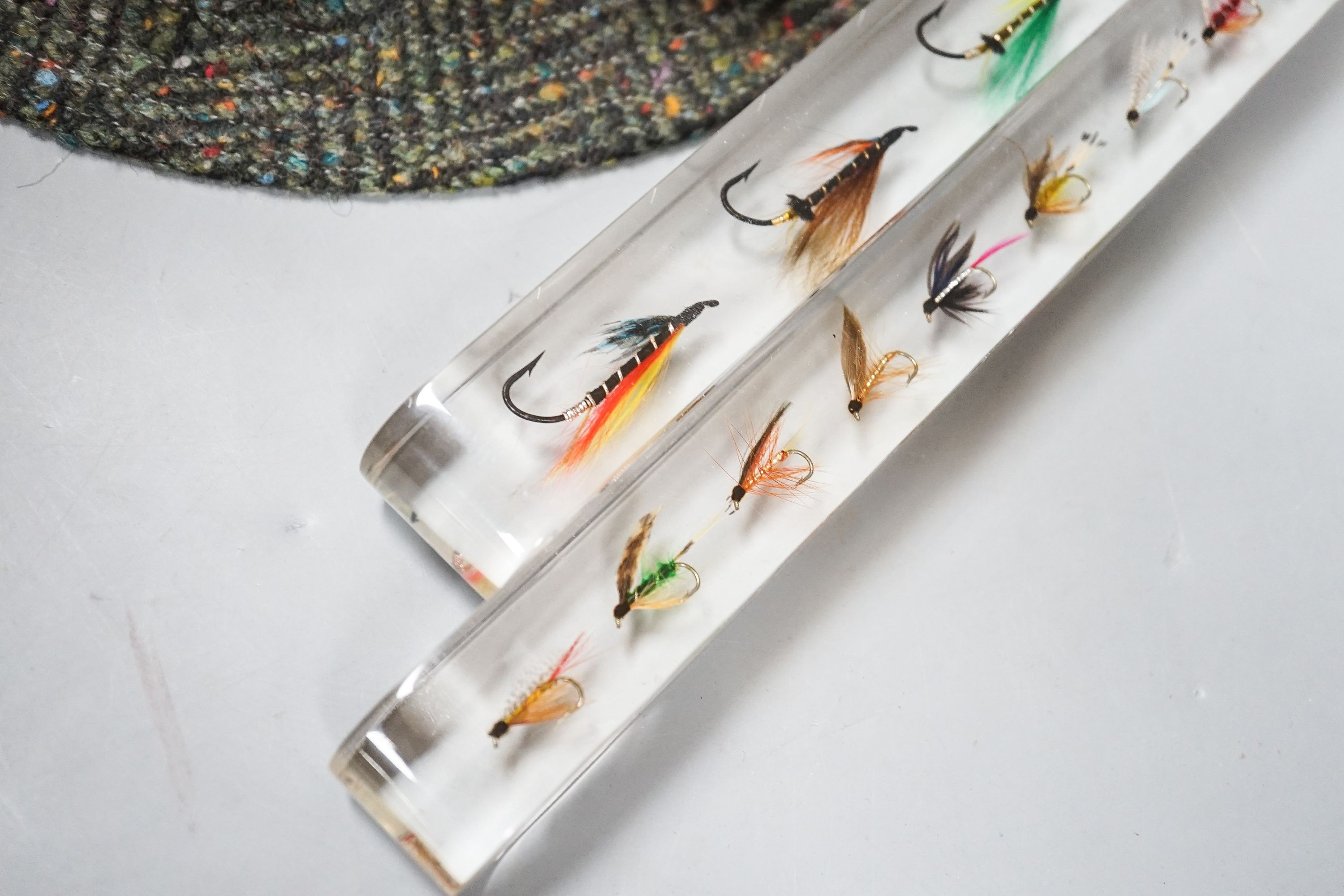 A Sealey octopus cane fishing rod and A Sealey carbon fibre rod, two others, reel and accessories